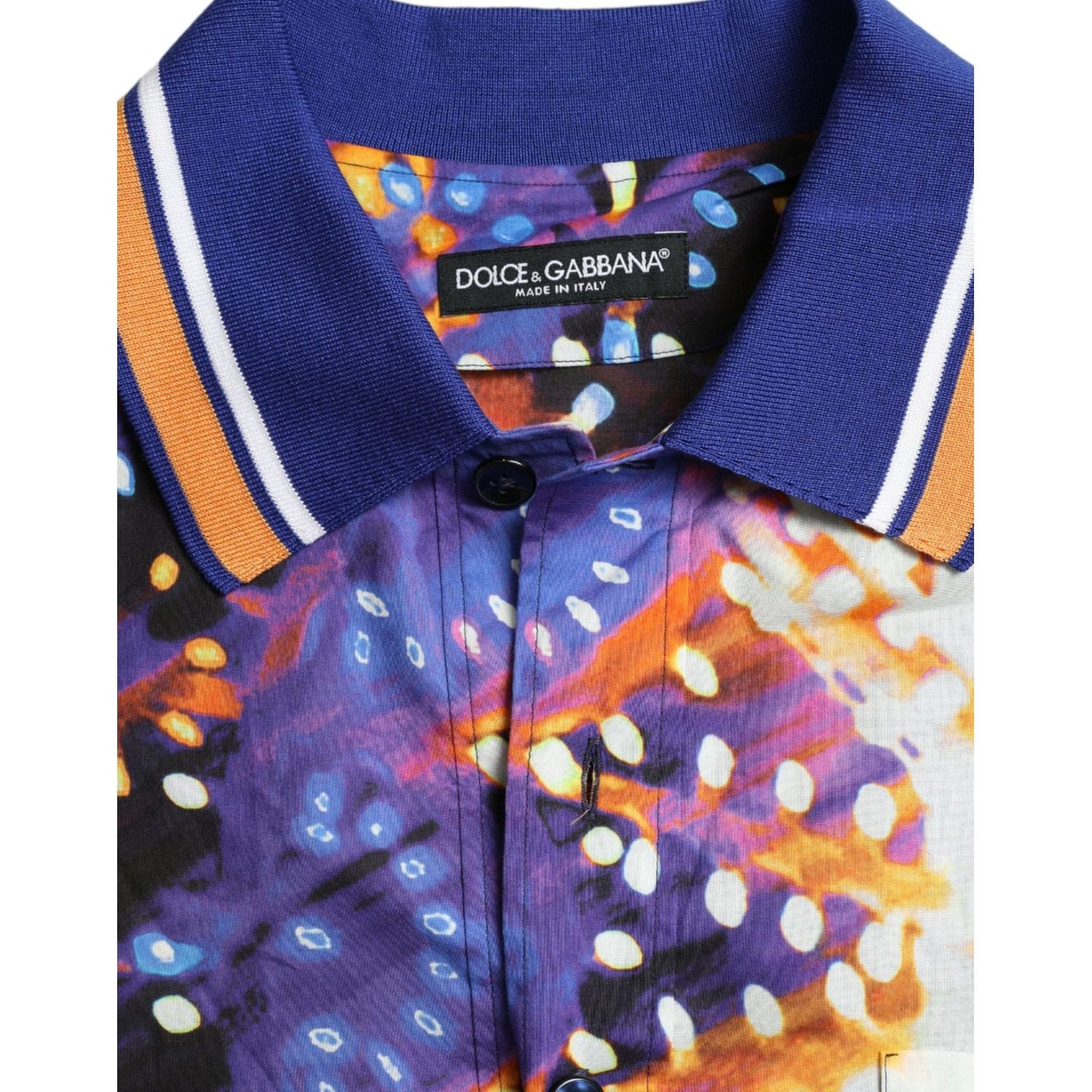 Dolce & Gabbana Multicolor Luminarie Print Cotton Casual Shirt TSH84696-45