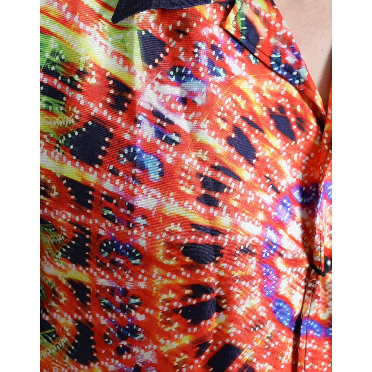 Dolce & Gabbana Multicolor Luminarie Silk Casual Shirt TSH84706-40