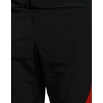 Dolce & Gabbana Black Red Leopard Print Nylon Jogger Pants PAN75019-58