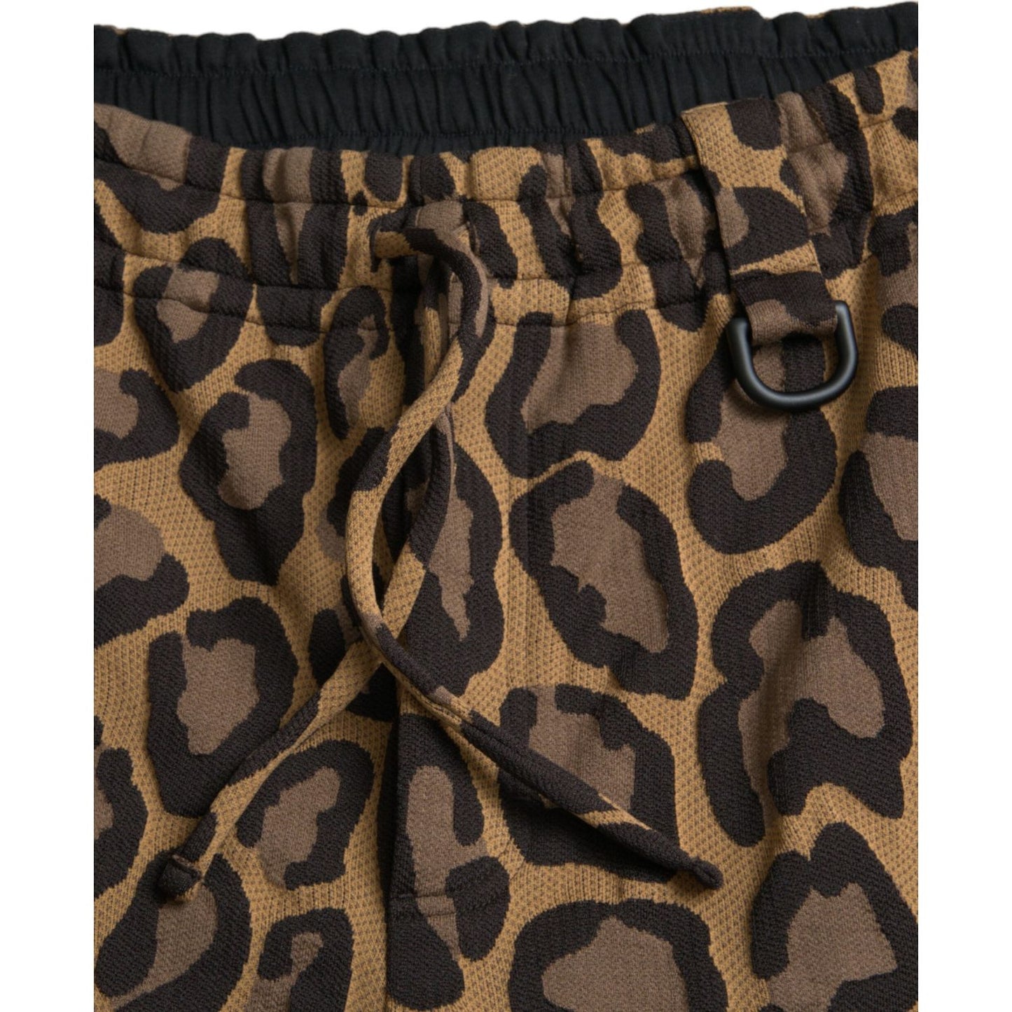 Dolce & Gabbana Brown Leopard Print Polyester Jogger Pants PAN75022-54