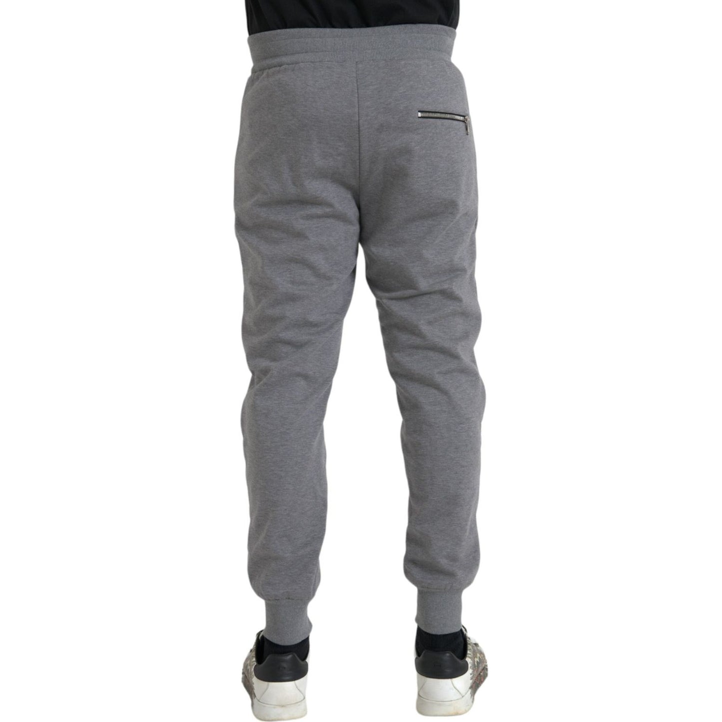 Dolce & Gabbana Gray Cotton Jogger Skinny Sweatpants Pants PAN75058#-48