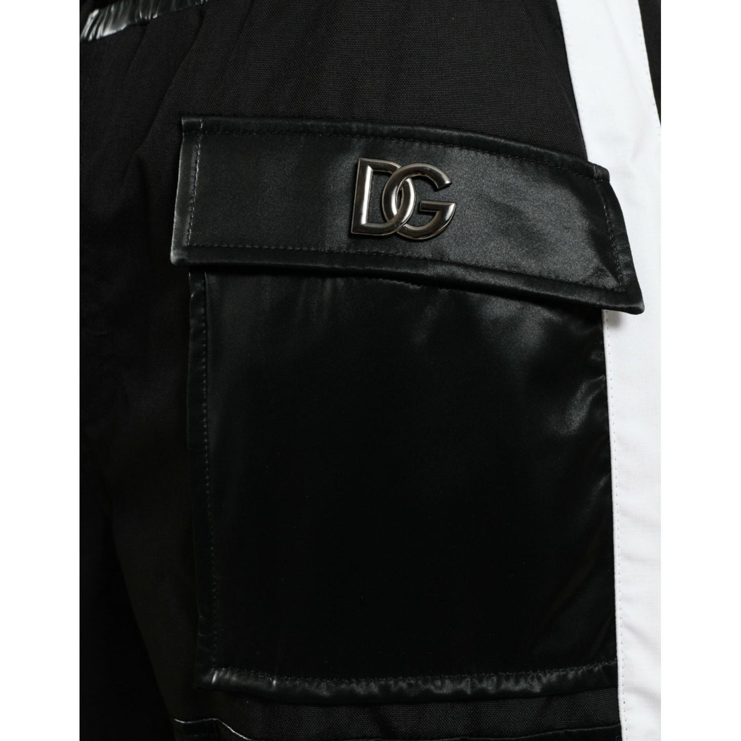 Dolce & Gabbana Black Nylon Cargo Jogger Men Sweatpants Pants PAN75072-48