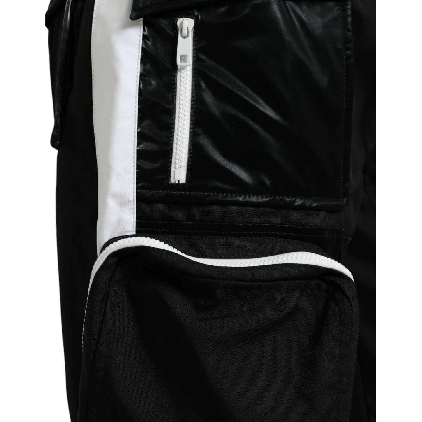 Dolce & Gabbana Black Nylon Cargo Jogger Men Sweatpants Pants PAN75072-48