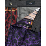 Dolce & Gabbana Multicolor Tiger Leopard Cotton Loose Tapered Pants PAN75285-60