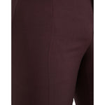 Dolce & Gabbana Maroon Wool Men Slim Fit Dress Pants PAN75293-48