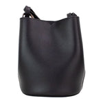 Burberry Lorne Small Black Haymarket Check Pebble Leather Bucket Handbag Purse 45674