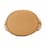 Burberry Lorne Small Camel Haymarket Check Pebble Leather Bucket Handbag Purse 45551