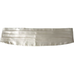 Dolce & Gabbana White Men Wide Waist Silk Belt Cummerbund BEL9157-48