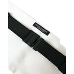 Dolce & Gabbana White Men Wide Waist Silk Belt Cummerbund BEL9157-48