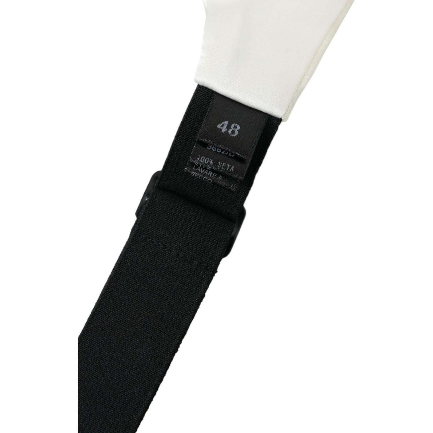 Dolce & Gabbana White Men Wide Waist Silk Belt Cummerbund BEL9157-48