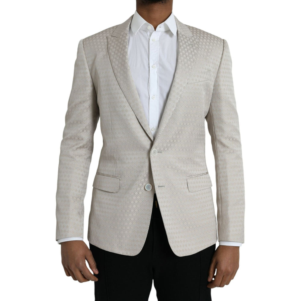Dolce & Gabbana Beige MARTINI Single Breasted Coat Blazer JKT4015-48