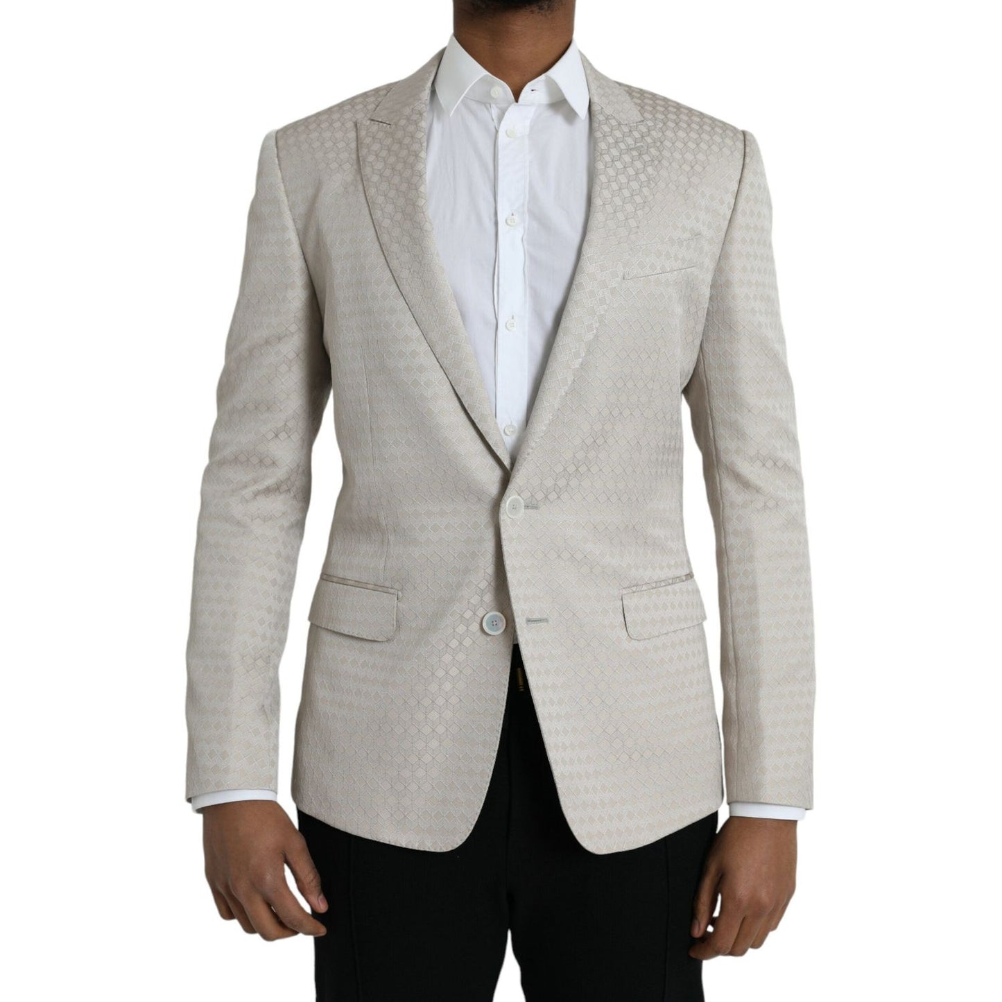 Dolce & Gabbana Beige MARTINI Single Breasted Coat Blazer JKT4015-48