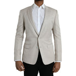 Dolce & Gabbana Beige MARTINI Single Breasted Coat Blazer JKT4015-48