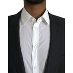 Dolce & Gabbana Black Wool Notch SingleBreasted Coat Blazer JKT4017-54