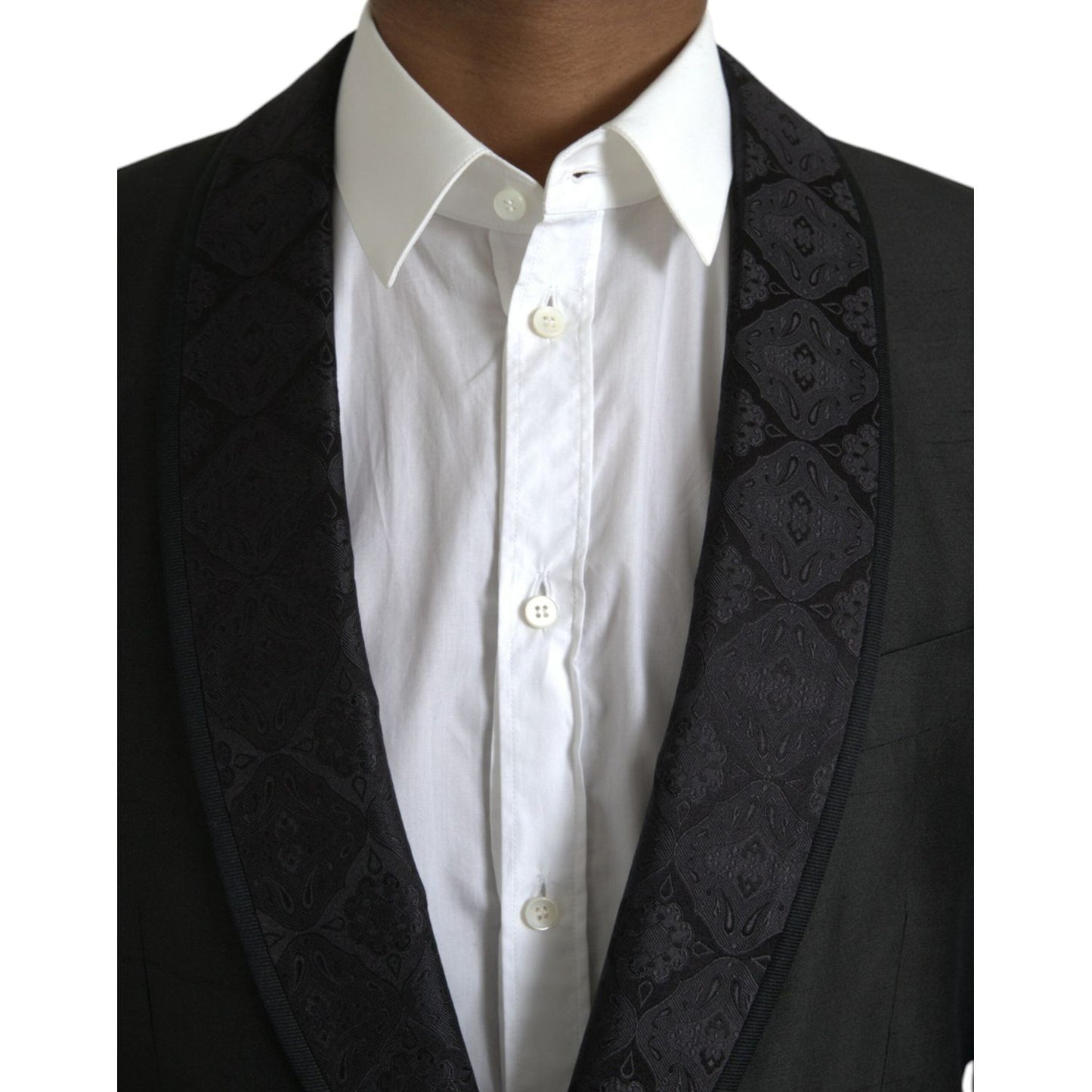 Dolce & Gabbana Black MARTINI Single Breasted Coat Blazer JKT4023-48