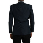 Dolce & Gabbana Blue GOLD Notch Single Breasted Coat Blazer JKT4025-50