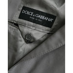 Dolce & Gabbana Gray Wool Peak Single Breasted Coat Blazer JKT4037-52