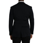 Dolce & Gabbana Black Wool Notch Single Breasted Coat Blazer JKT4041-50