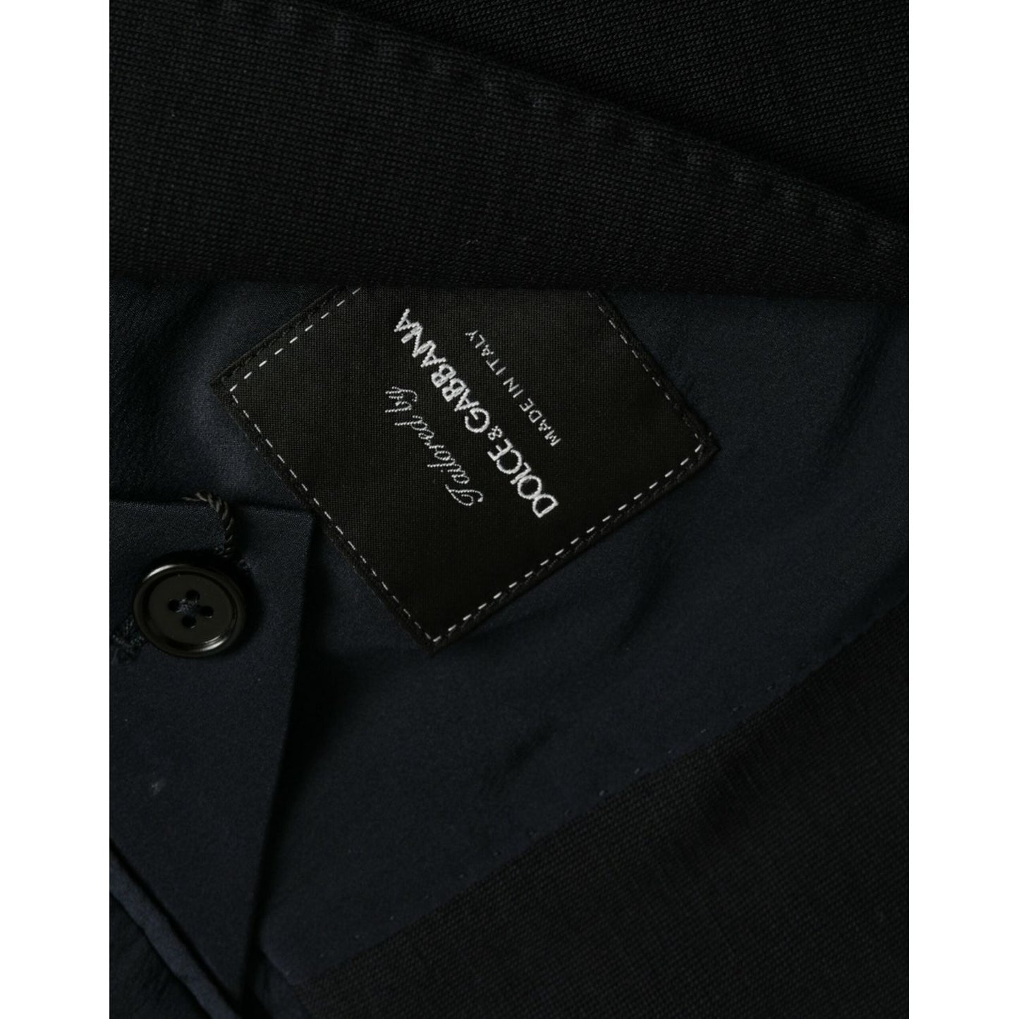 Dolce & Gabbana Black Wool Notch Single Breasted Coat Blazer JKT4041-50