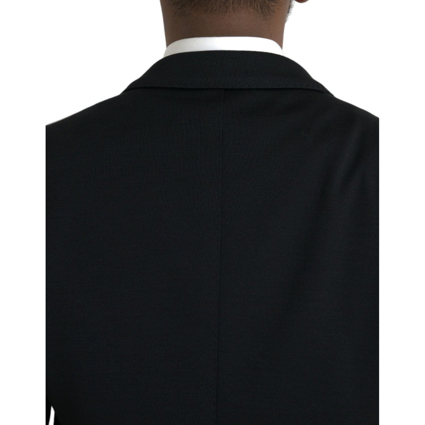 Dolce & Gabbana Black Wool Notch Single Breasted Coat Blazer JKT4042-50