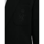 Dolce & Gabbana Black Wool Notch Single Breasted Coat Blazer JKT4042-50