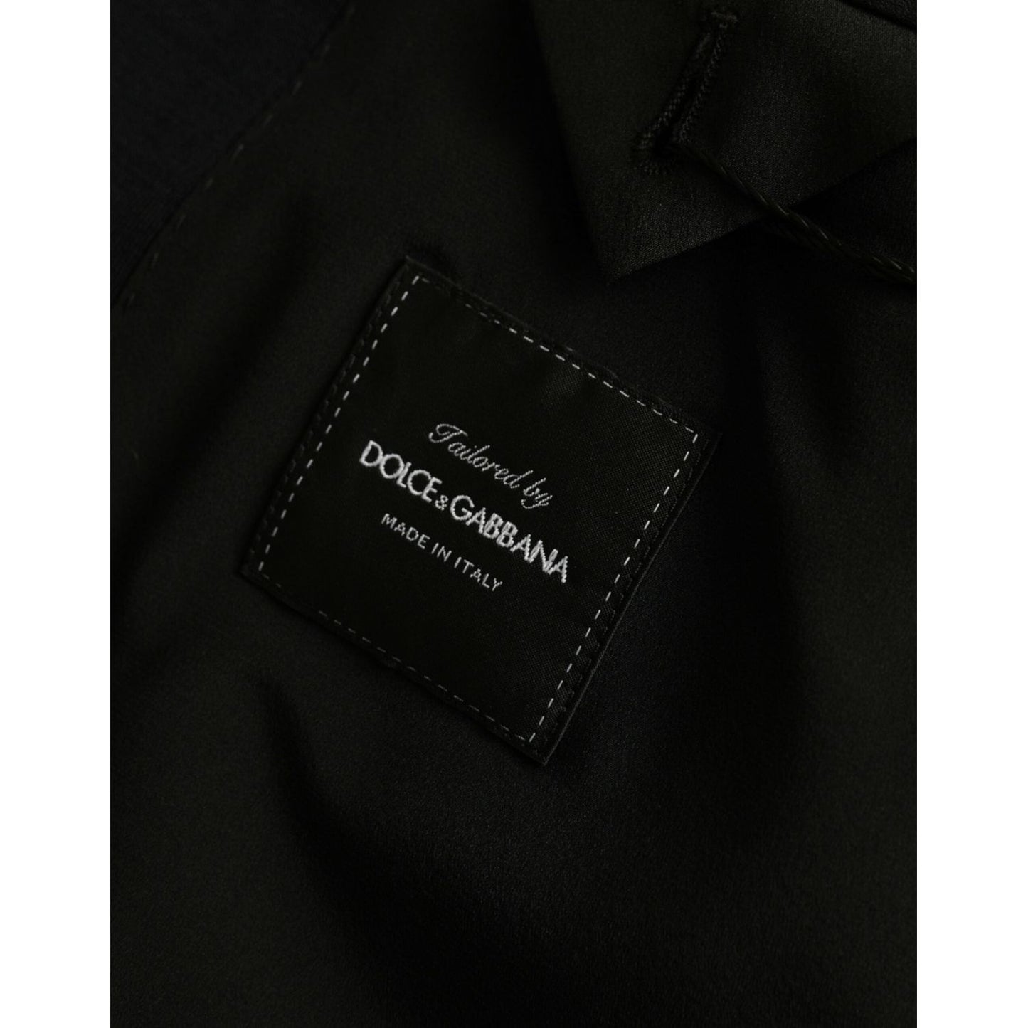 Dolce & Gabbana Black Wool Notch Single Breasted Coat Blazer JKT4042-50
