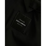 Dolce & Gabbana Black Wool Notch Single Breasted Coat Blazer JKT4042-50