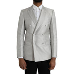 Dolce & Gabbana Off White MARTINI Double Breasted Coat Blazer JKT4043-46