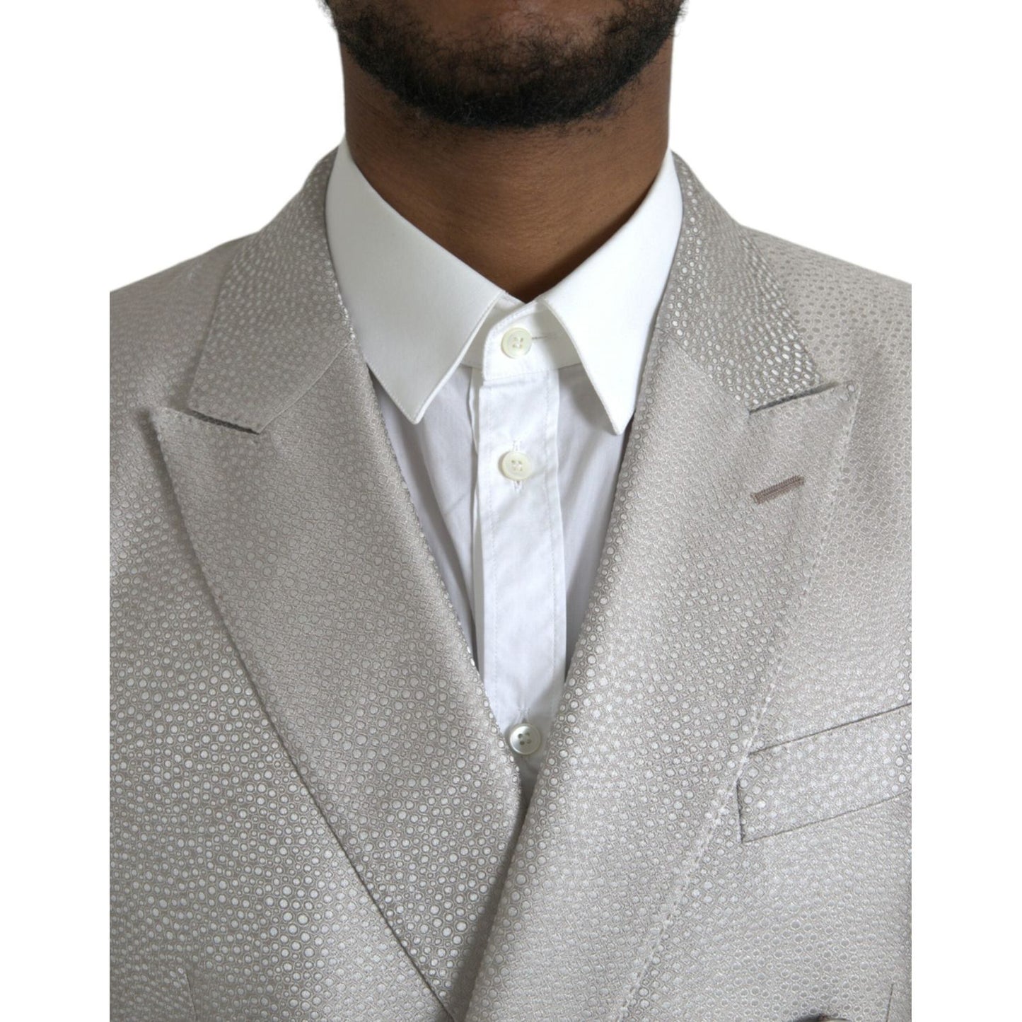 Dolce & Gabbana Off White MARTINI Double Breasted Coat Blazer JKT4043-46