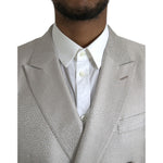 Dolce & Gabbana Off White MARTINI Double Breasted Coat Blazer JKT4043-46