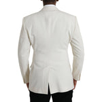 Dolce & Gabbana White Wool MARTINI Double Breasted Blazer JKT4044-50