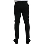 Dolce & Gabbana Black Wool SlimFit Dress Formal Pants PAN75325-48