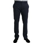 Dolce & Gabbana Blue Wool Slim Fit Dress Formal Pants PAN75338-52