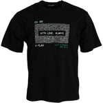 Dolce & Gabbana Black With Love Always Crew Neck Top T-shirt TSH84551-46