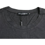 Dolce & Gabbana Gray Logo Print Crewneck Short Sleeve T-shirt TSH84595-44