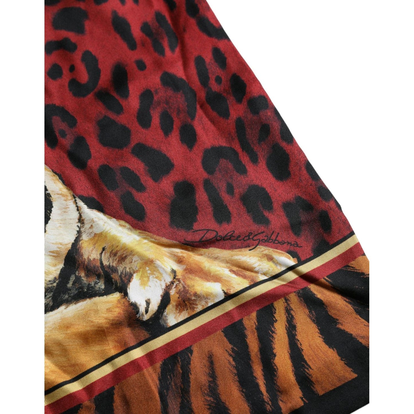 Dolce & Gabbana Multicolor Tiger Print Cotton Short Sleeves T-shirt TSH84618-44