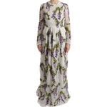 Dolce & Gabbana White Floral Embroidered Maxi Dress SIG60559-1