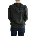 Exte Gray Top Hooded Cotton Zipper Sweater SIG30145-1