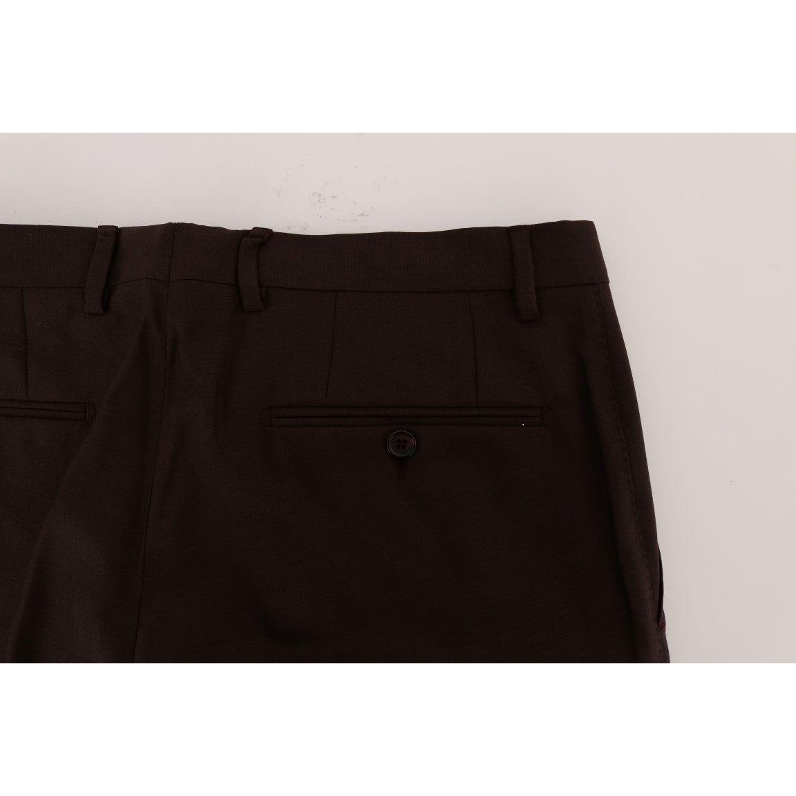 Dolce & Gabbana Purple Wool Stretch Formal Pants PAN60731-6