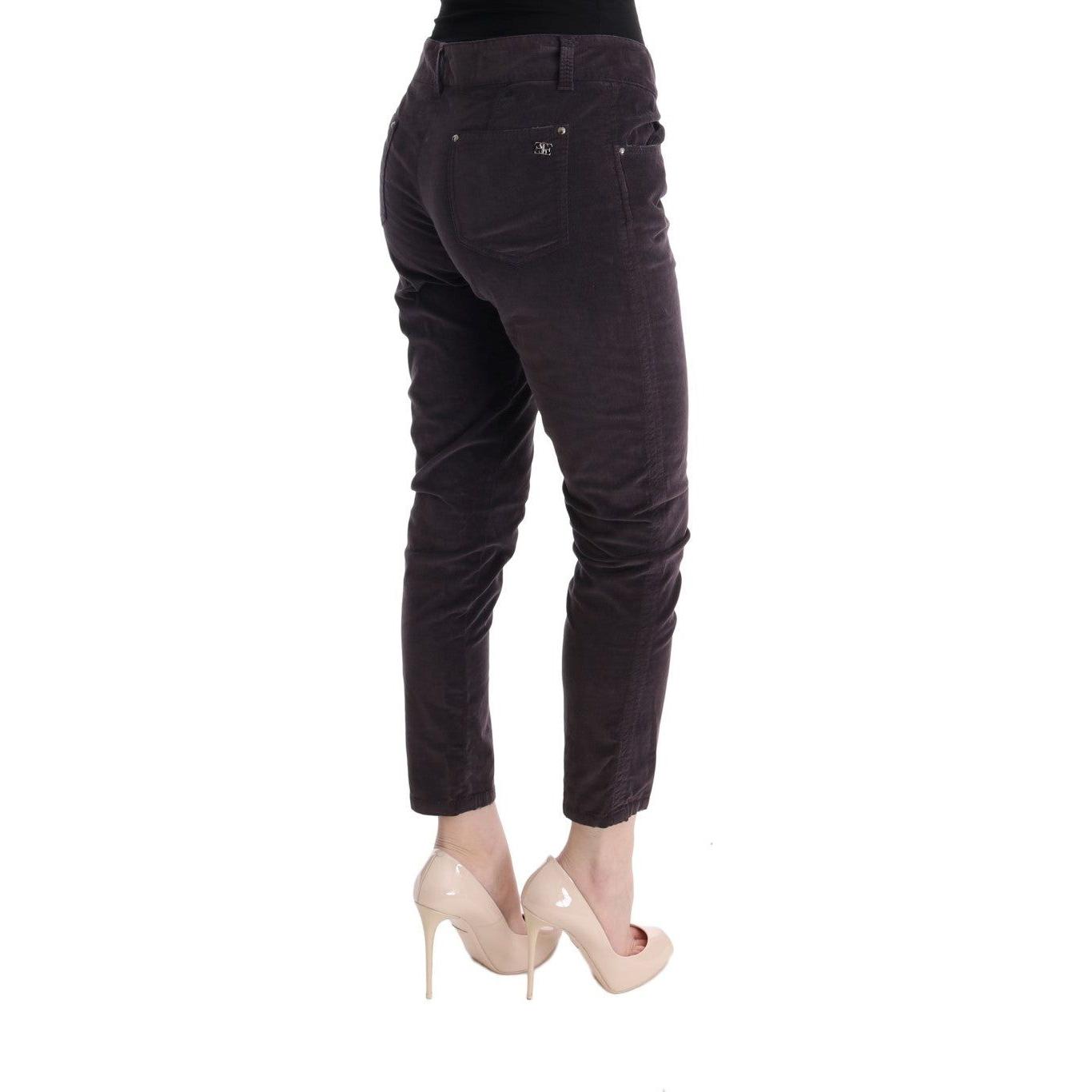 Ermanno Scervino Brown Cotton Cropped Casual Pants SIG30307-3