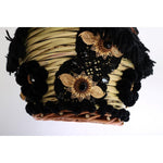 Dolce & Gabbana Beige Straw Snakeskin Pom Pom Crystal AGNESE Bag VAS1258