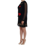 Dolce & Gabbana Black San Valentino Sequined Shift Dress DR1019-5