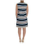 Dolce & Gabbana Blue White Striped Silk Stretch Shift Dress DR1156-4