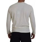 Dsquared² Beige Cotton Linen Long Sleeves Pullover Sweater TSH3758-44