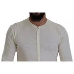 Dsquared² Beige Cotton Linen Long Sleeves Pullover Sweater TSH3758-44
