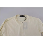 Dsquared² Beige Cotton Linen Long Sleeves Pullover Sweater TSH3758-44