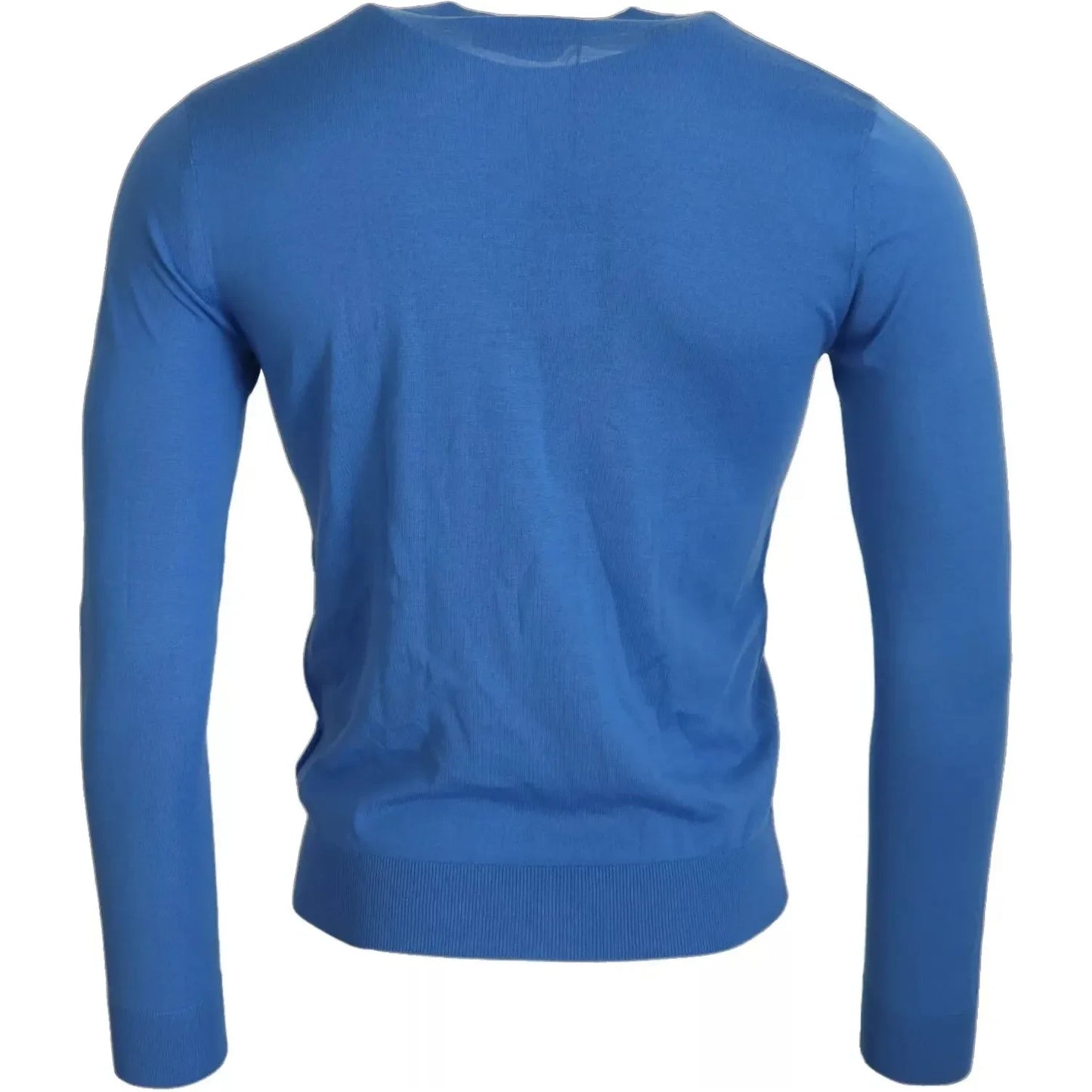 Dsquared² Blue Wool Long Sleeves Crewneck Pullover Sweater TSH83207-46