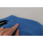 Dsquared² Blue Wool Long Sleeves Crewneck Pullover Sweater TSH83207-46