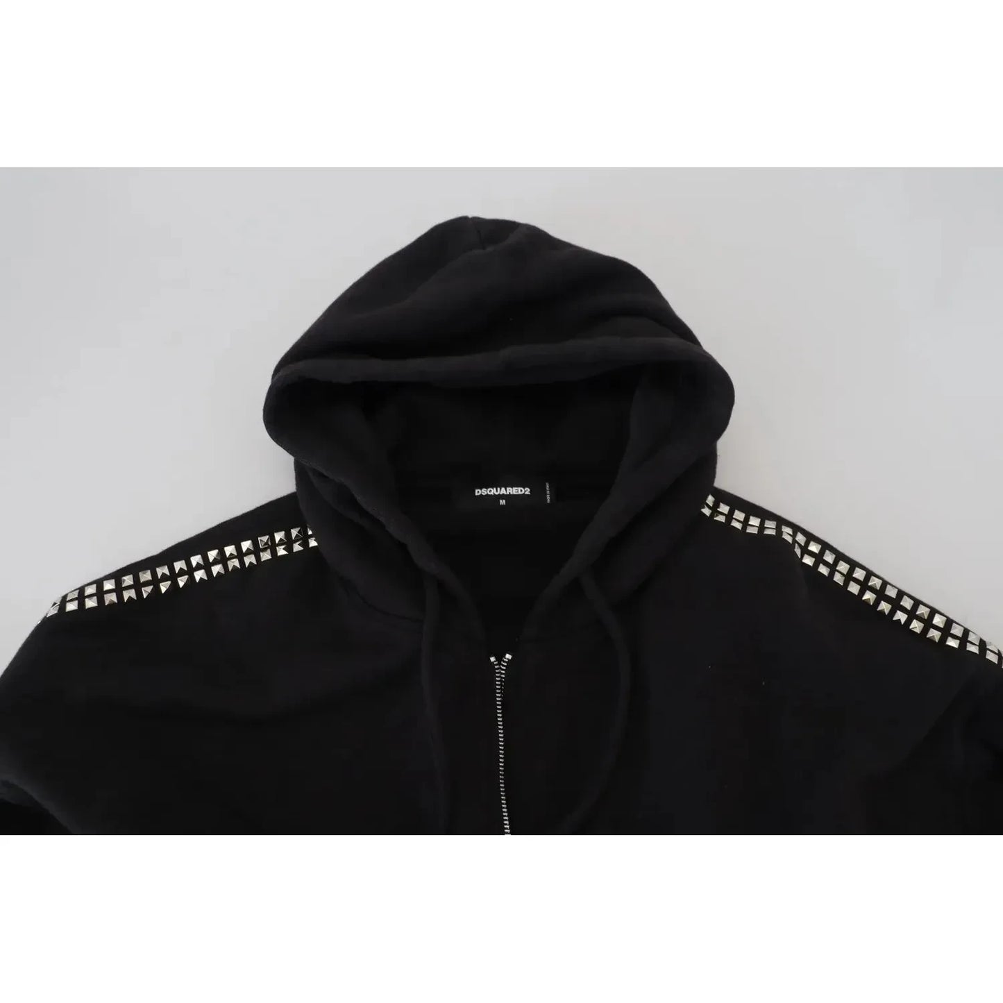 Dsquared² Black Embellished Full Zip Hooded Sweater TSH84019-48