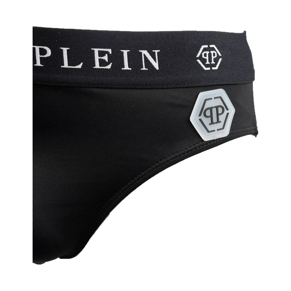 Philipp Plein Black Polyamide Men's Swimwear Trunks PH-9635-S